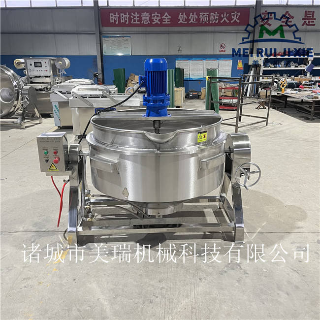 500l蒸汽加热夹层锅 酱油熬制夹层锅 电导热油加热夹层锅现货