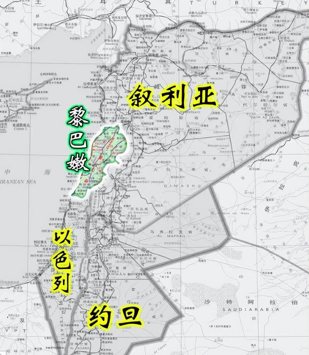 黎巴嫩地图 位置图图片