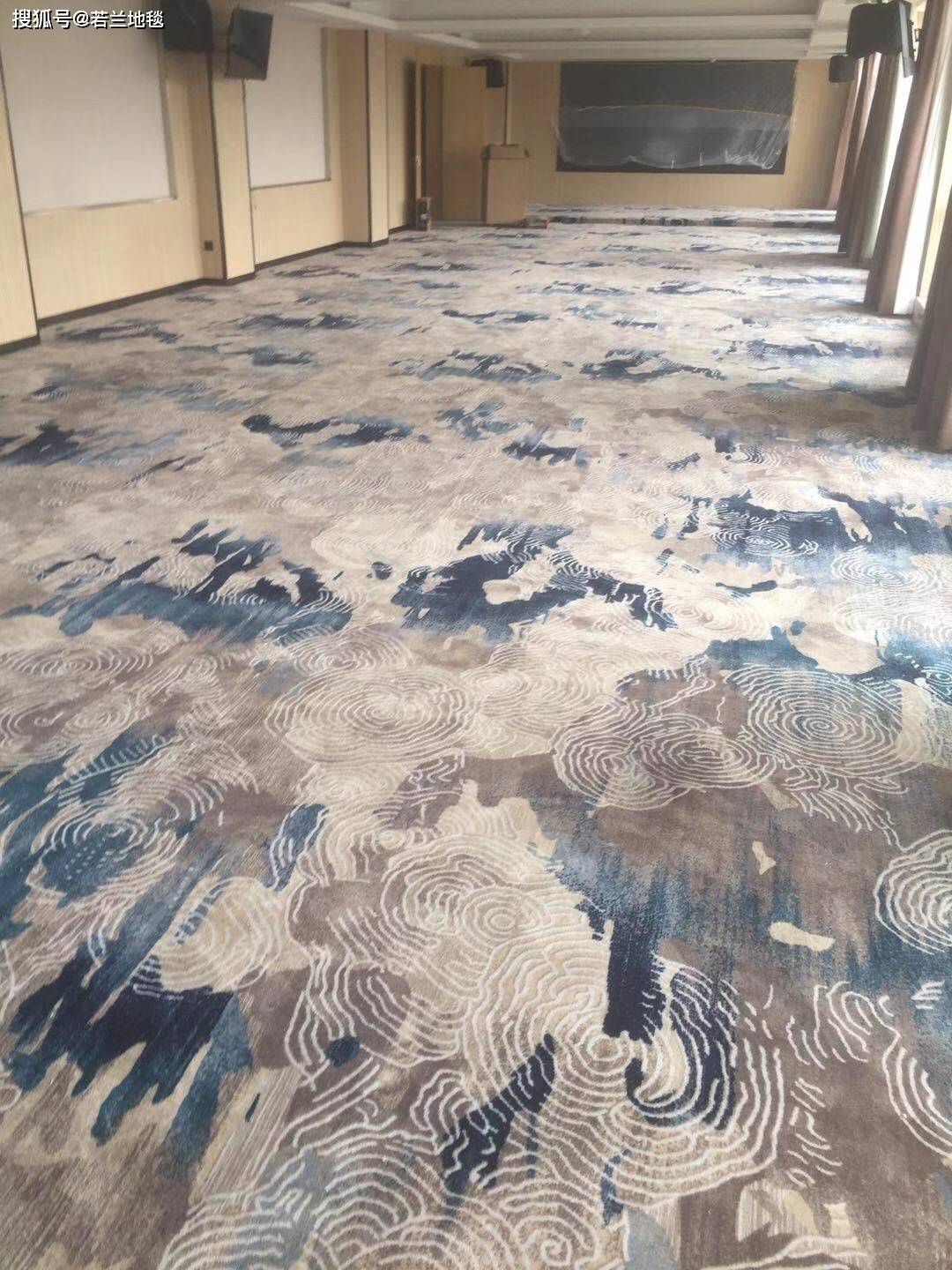 宴会厅地毯现货批发 酒店餐厅来图可定制 若兰现场测绘,量身设计