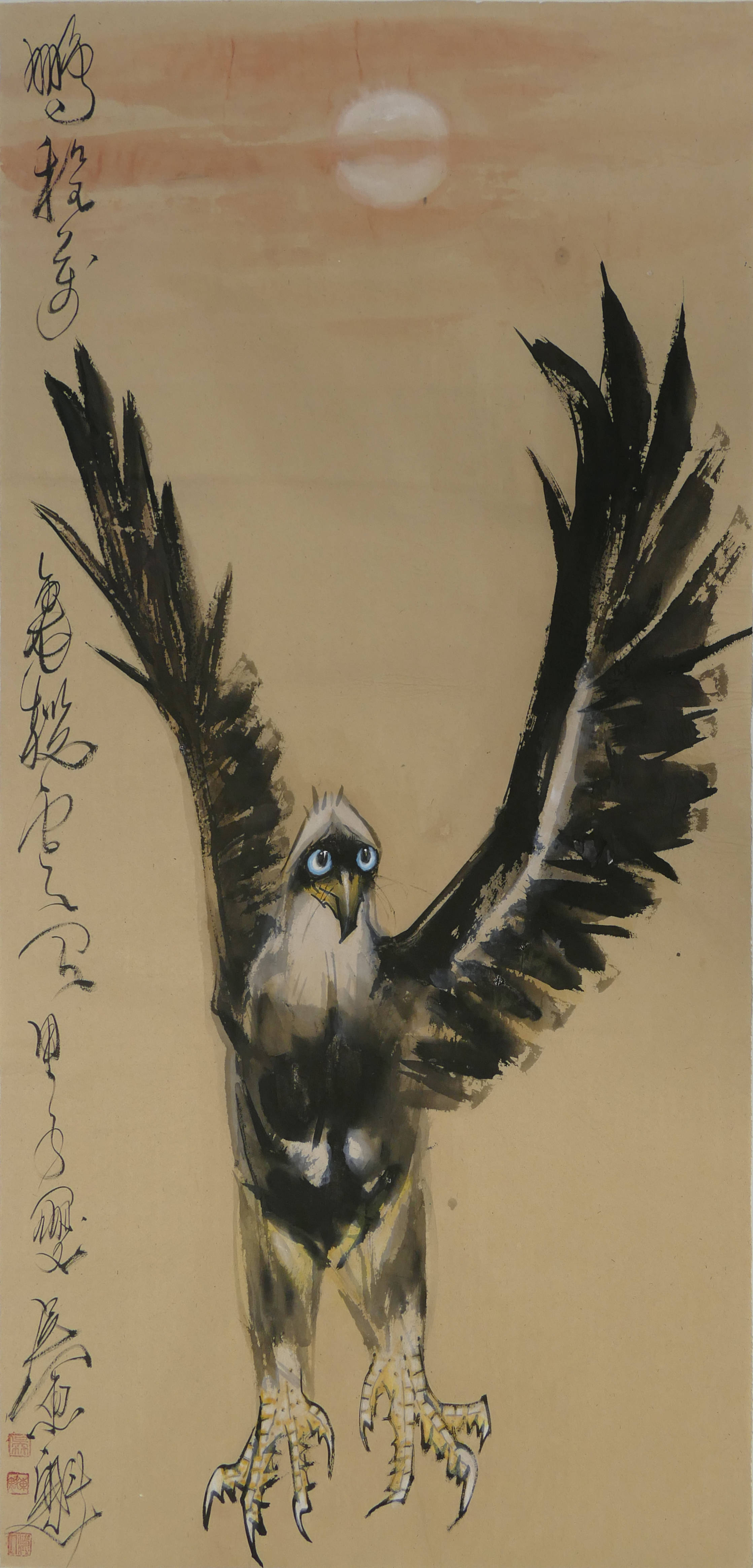 著名国画家吴东魁画"鹰":俯视天下