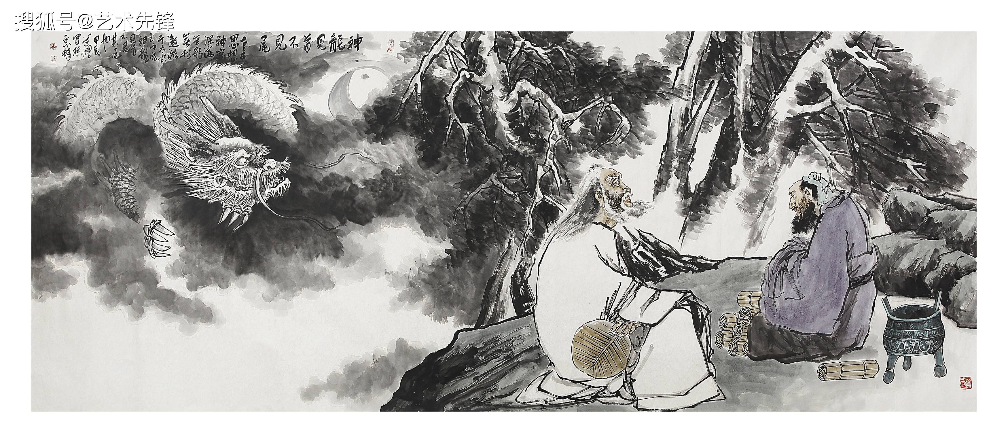 收藏首选,卢建民人物画,儒释道三教人物