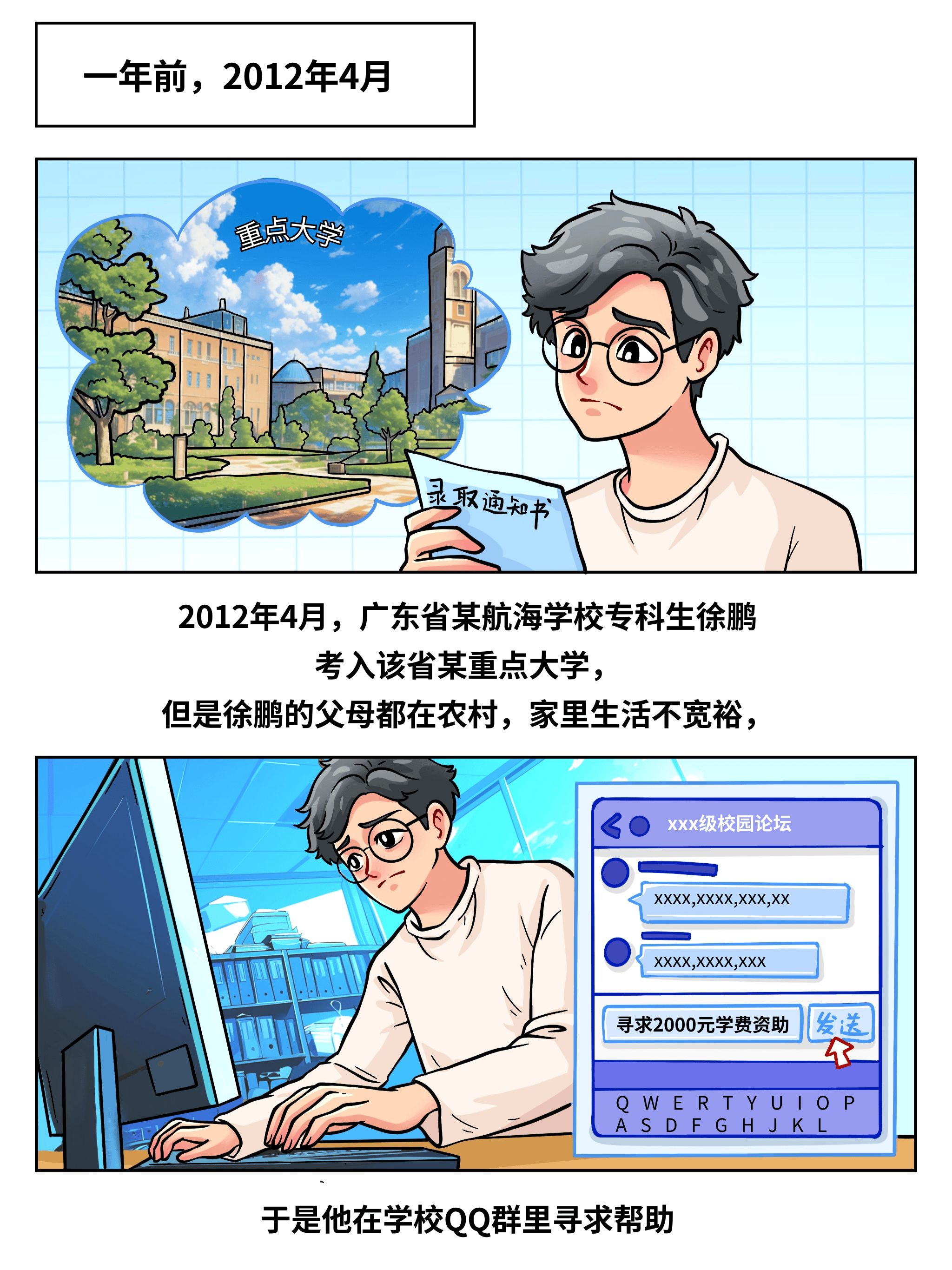 漫画讲安全 | 大学生网上兼职赚钱?险些"坑了"国家