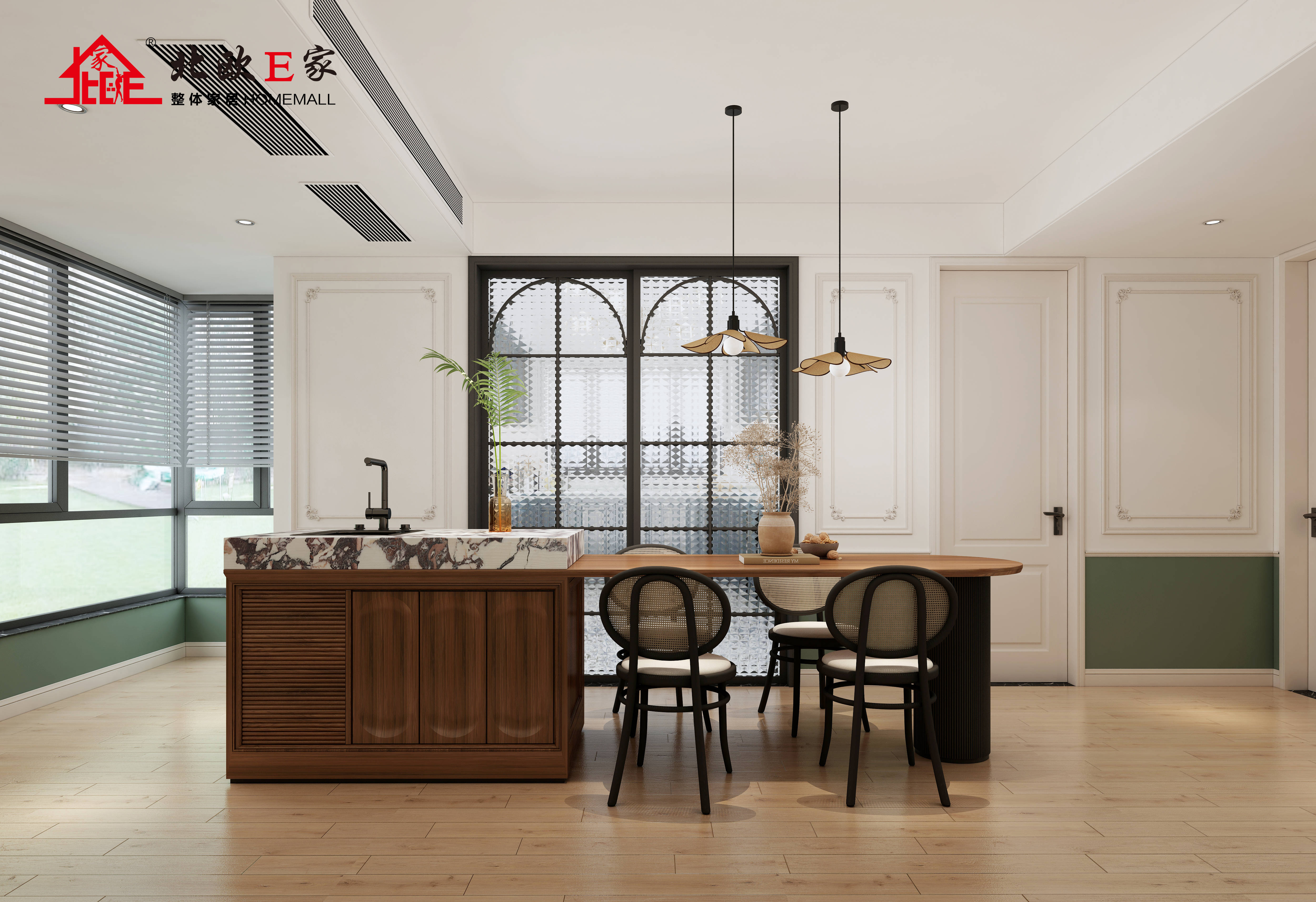 北欧e家:法式复古家居美学,每1m05都美得惊艳!_风格_氛围_绿色