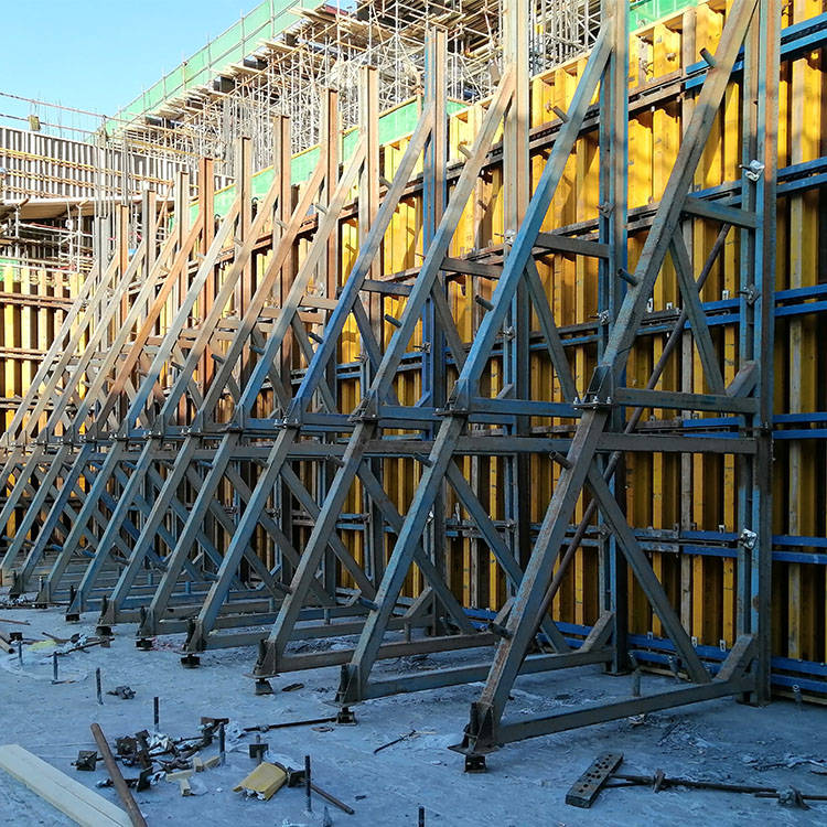 高铁站台雨棚侧墙模板 单侧支模 单边墙支模施工