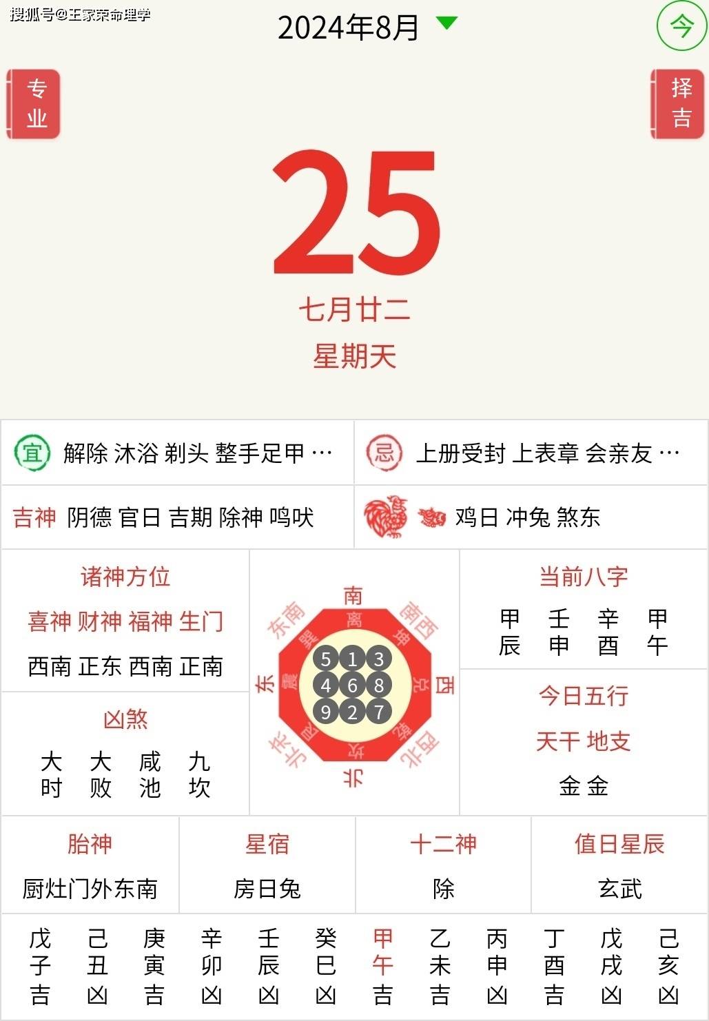 今日十二生肖运势播报2024年8月25日