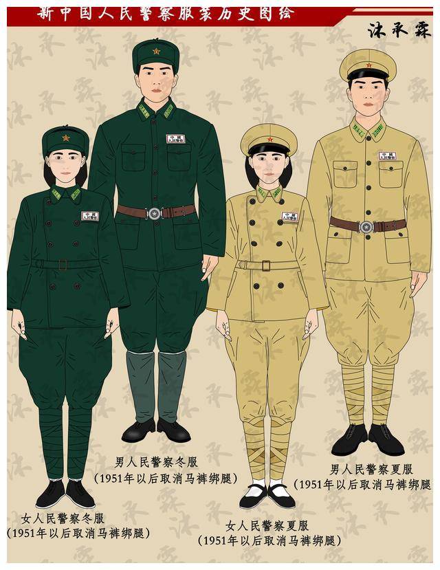 六十年代警服图片