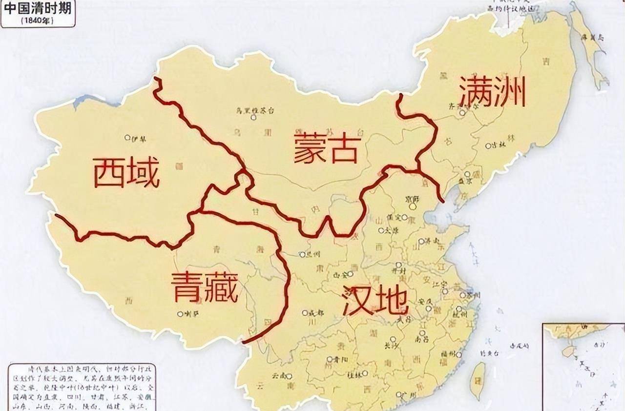 中国清朝最大版图图片