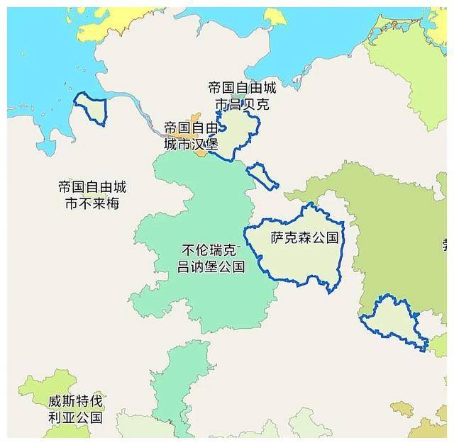 萨克森公国地图图片