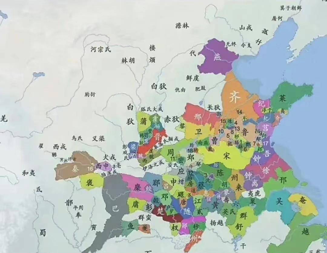 春秋战国时地图 全图图片