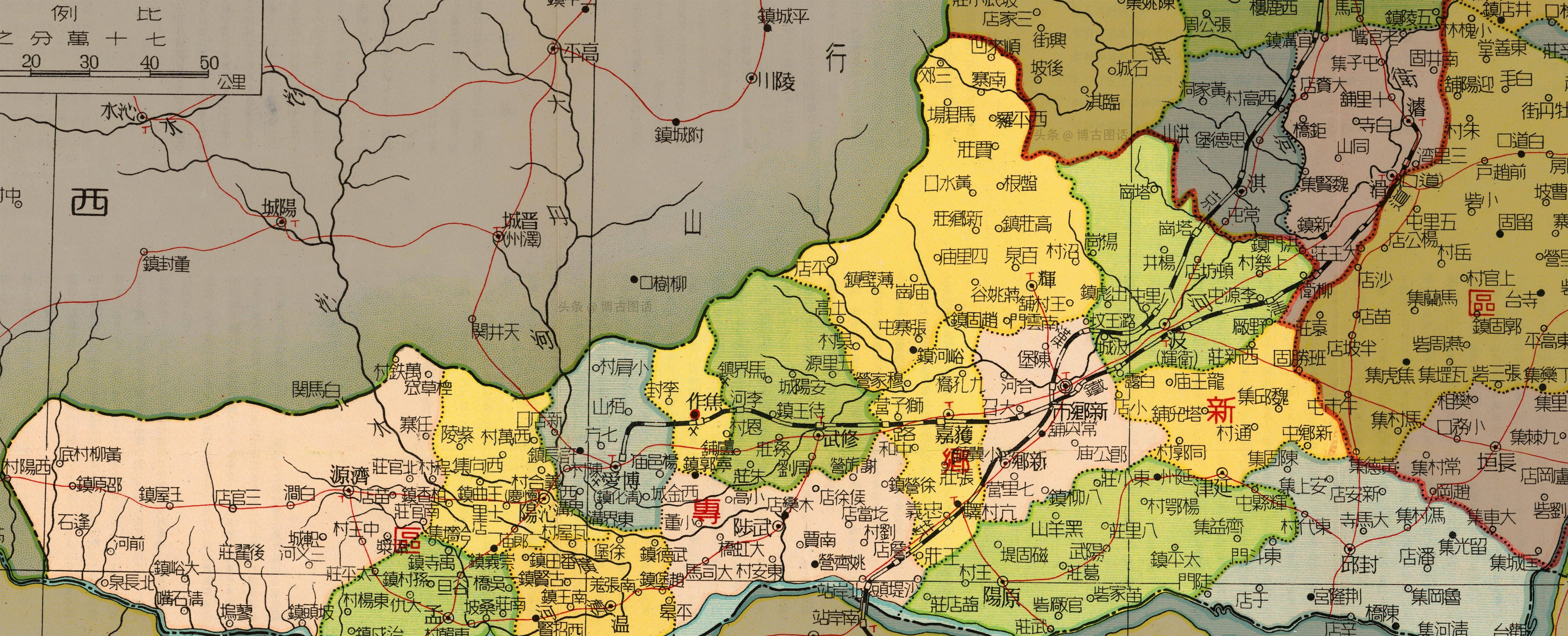 1949年平原省地图图片