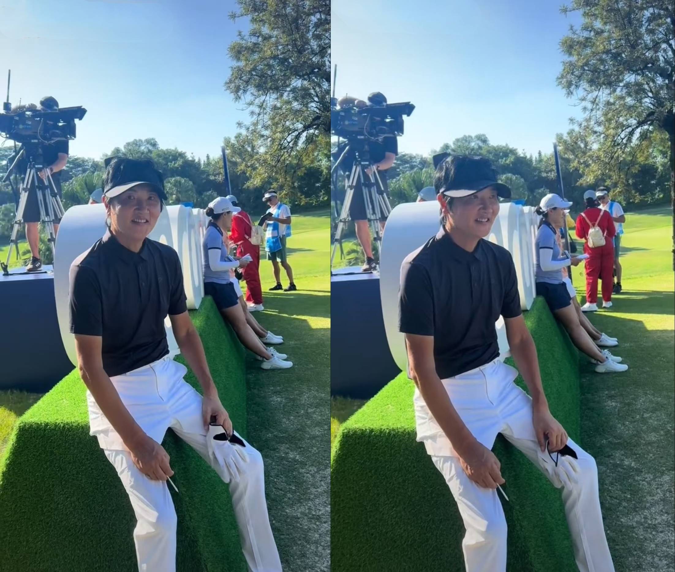 孙楠私下打高尔夫被拍 也太像徐帆了吧!冯小刚导演您可得看清楚啊