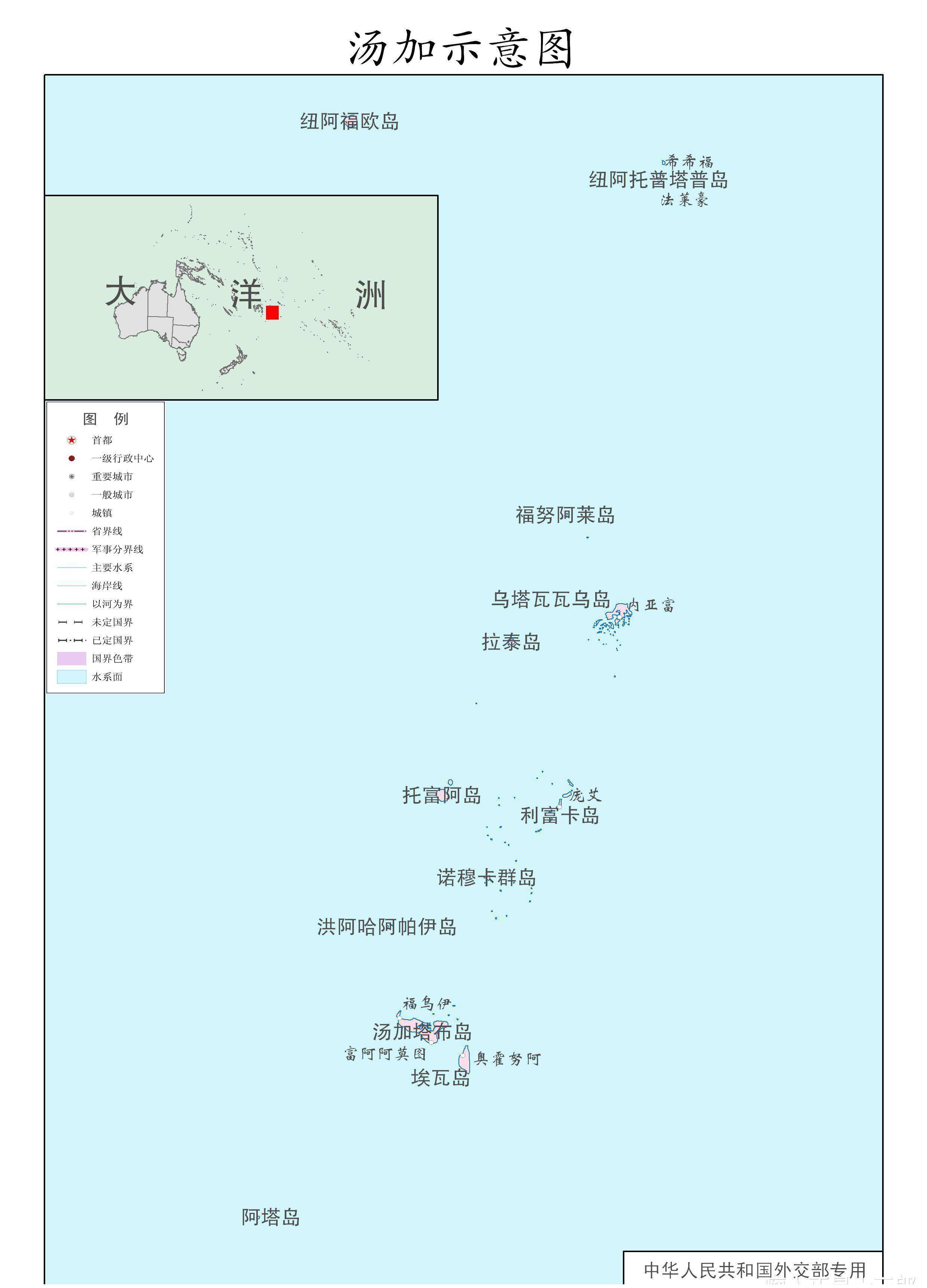 汤加王国地理位置图片