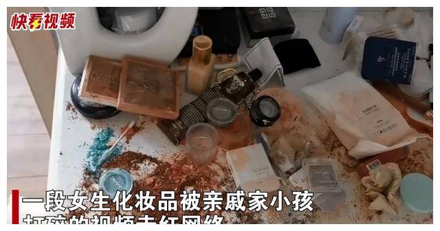 小孩用化妆品毁容图片图片