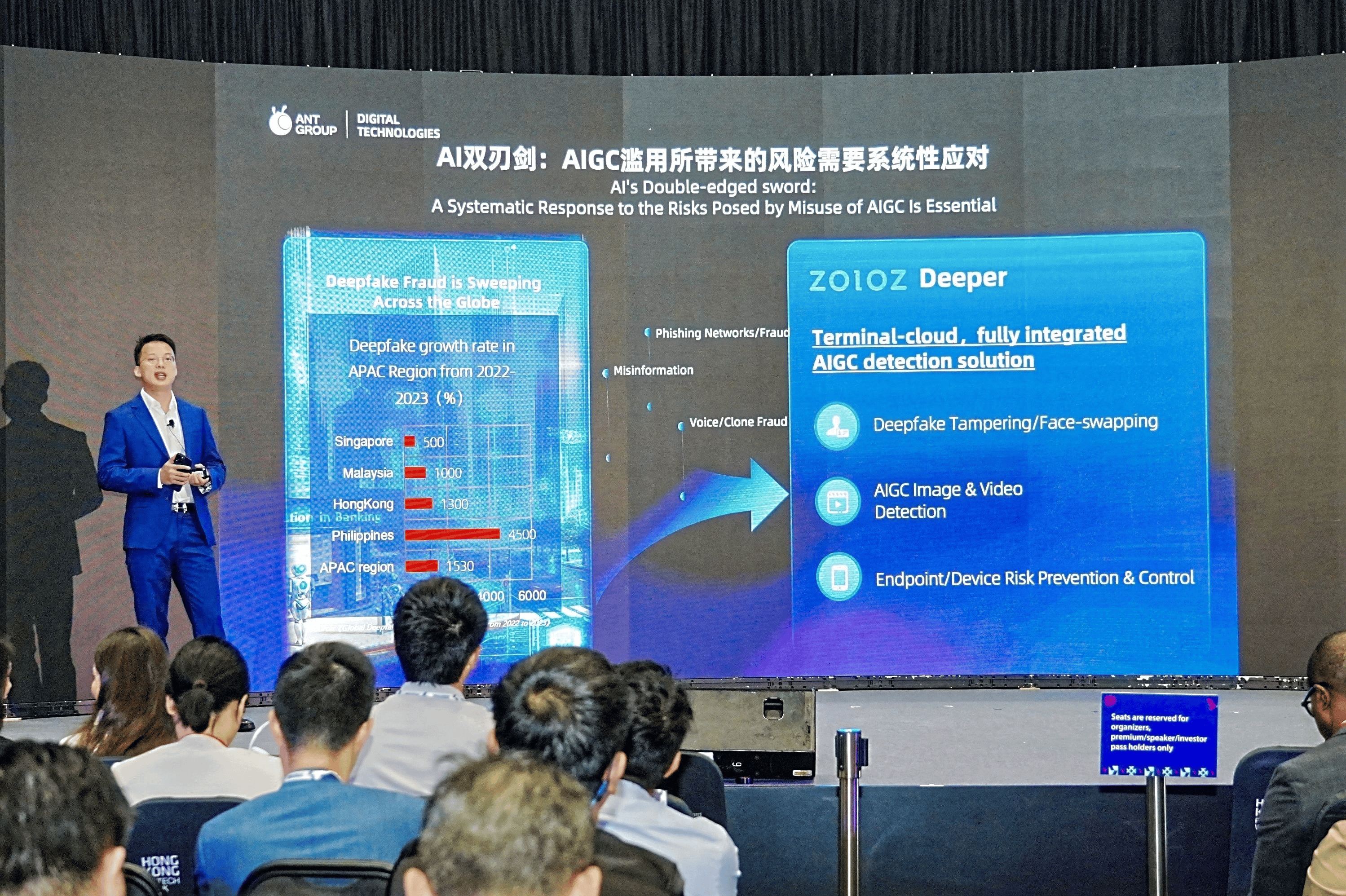 蚂蚁数科 cto 王维香港演讲:ai 是把双刃剑,aigc滥用风险需系统性应对