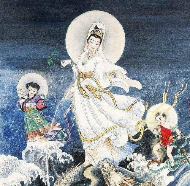 观音座下有两位小侍童,男童是牛魔王儿子,女童身份更是了不得