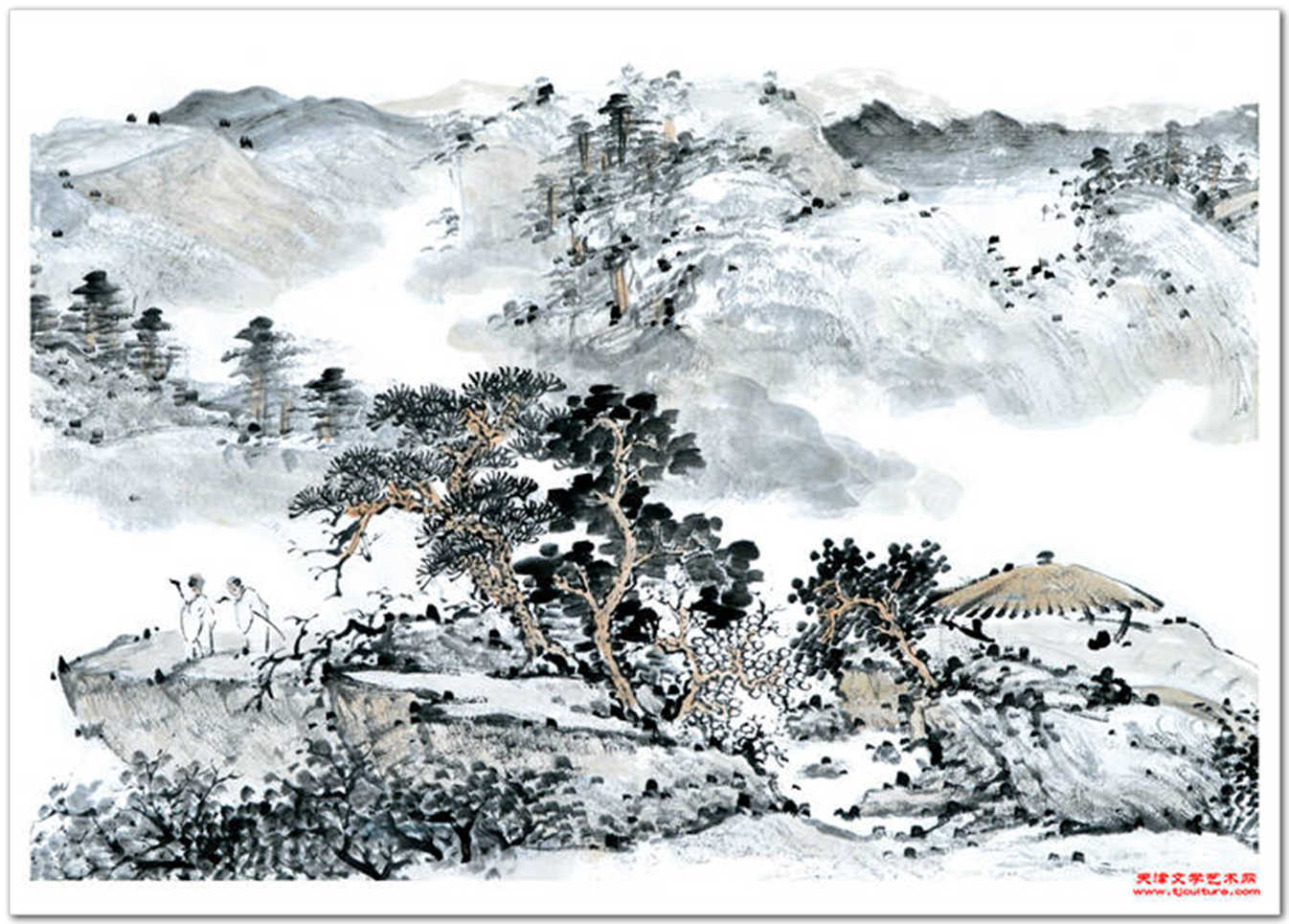 河北线装书博物馆收藏天津山水画名家吴景玉国画册页
