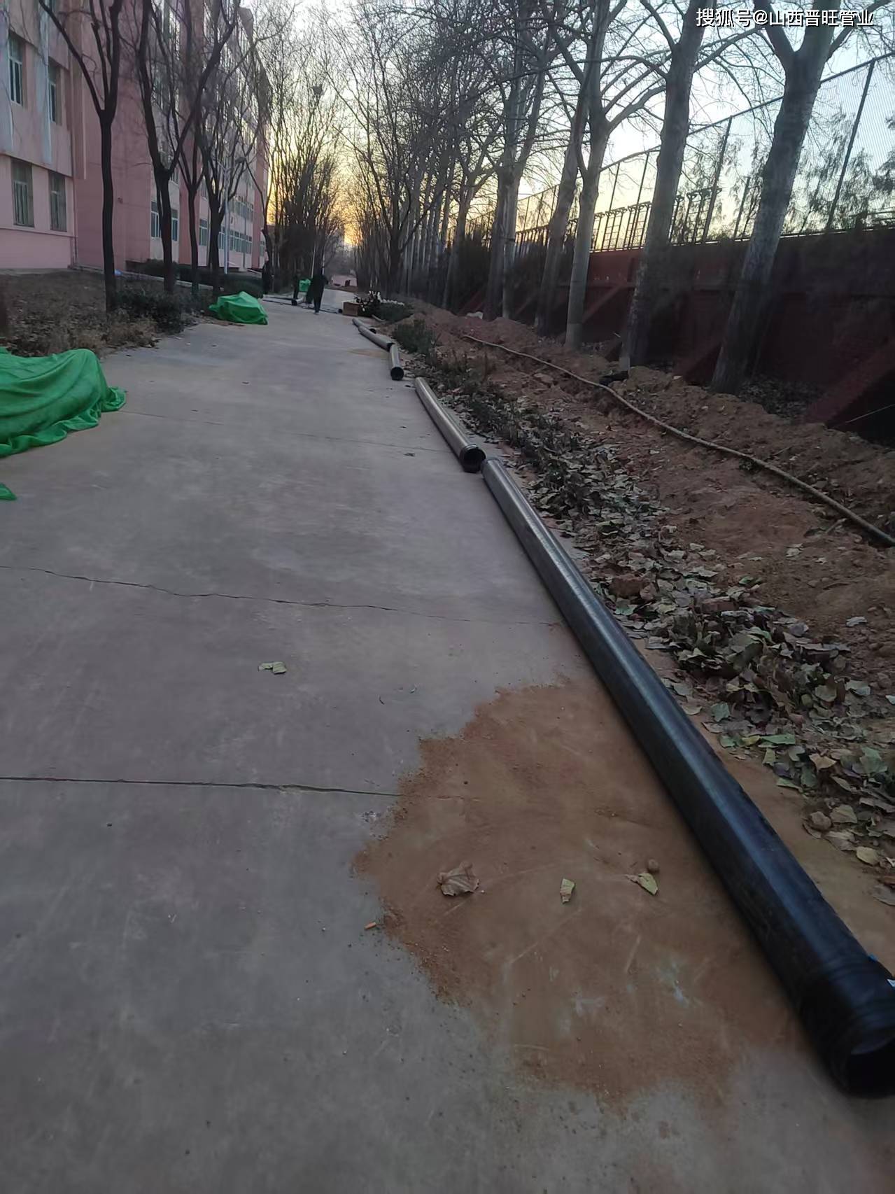 山西晋旺太原pe管工地最新施工实拍图,数九寒天,师傅们辛苦!