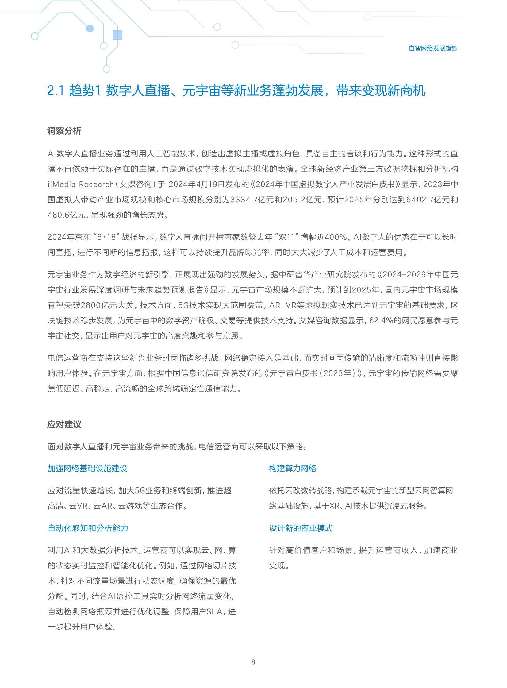 中兴通讯：2024年自智网络发展趋势有哪些？中兴通讯自智网络白皮书-报告智库