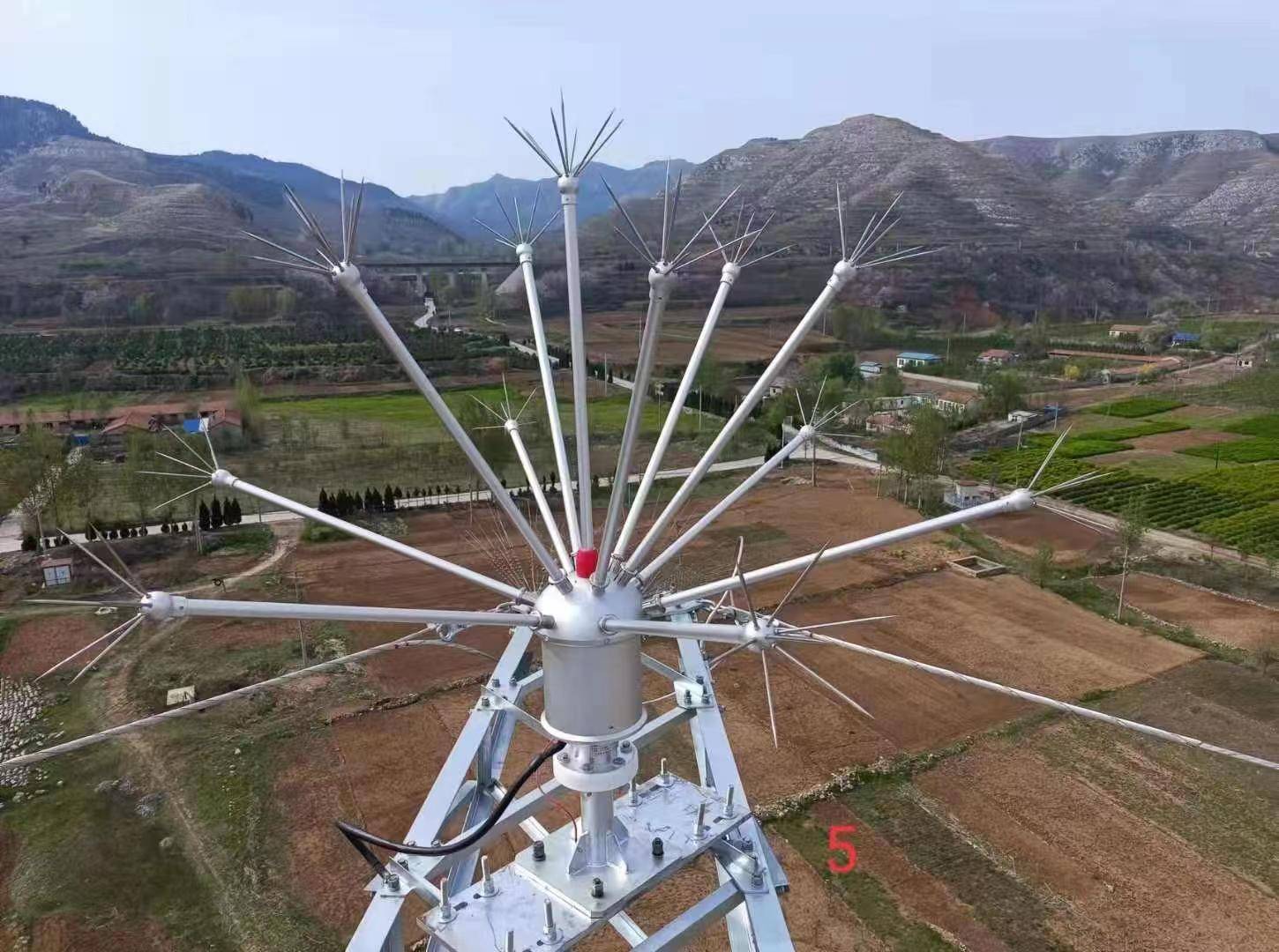 输电线塔直击雷防护装置 防绕击绝缘型避雷针