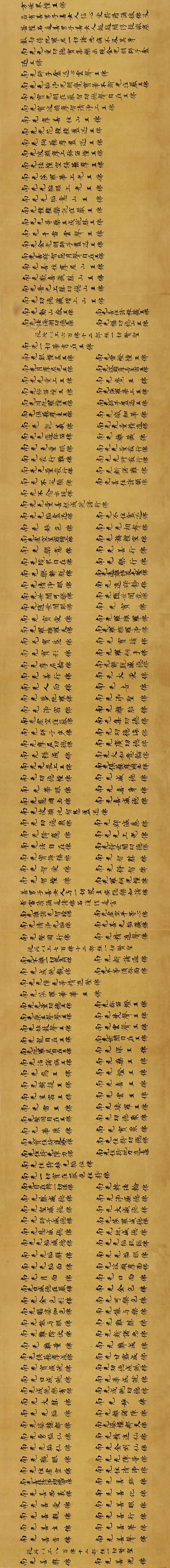 敦煌莫高窟珍藏遗书小楷《佛名经卷第一》手稿