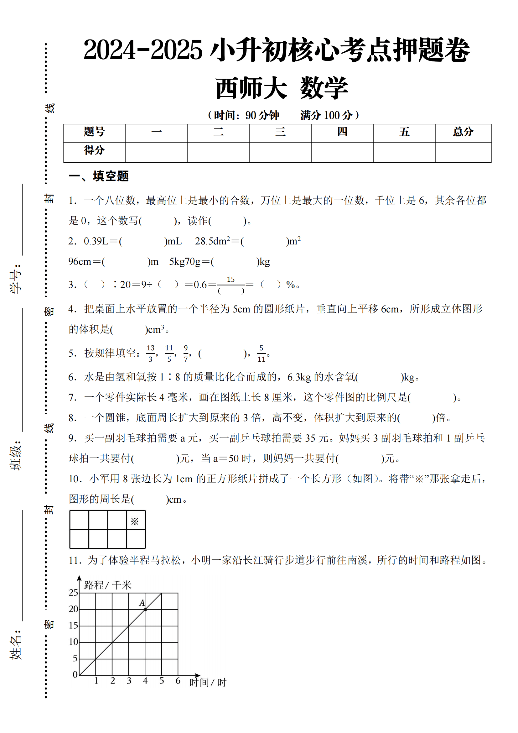 小升初分班考数学高频考点(小升初分班考数学必考题型课程讲解视频)