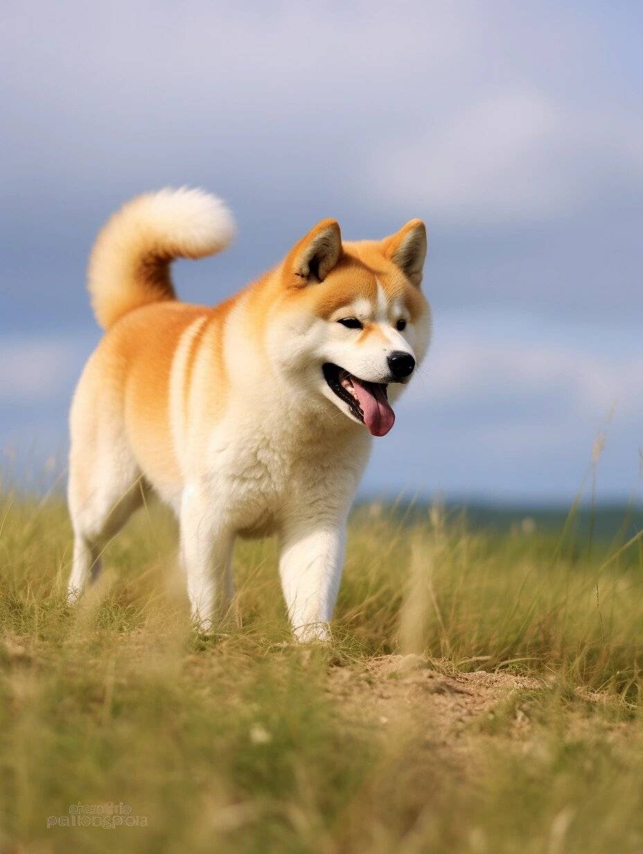 秋田犬: 日本国犬,体型高大威猛,以忠诚闻名