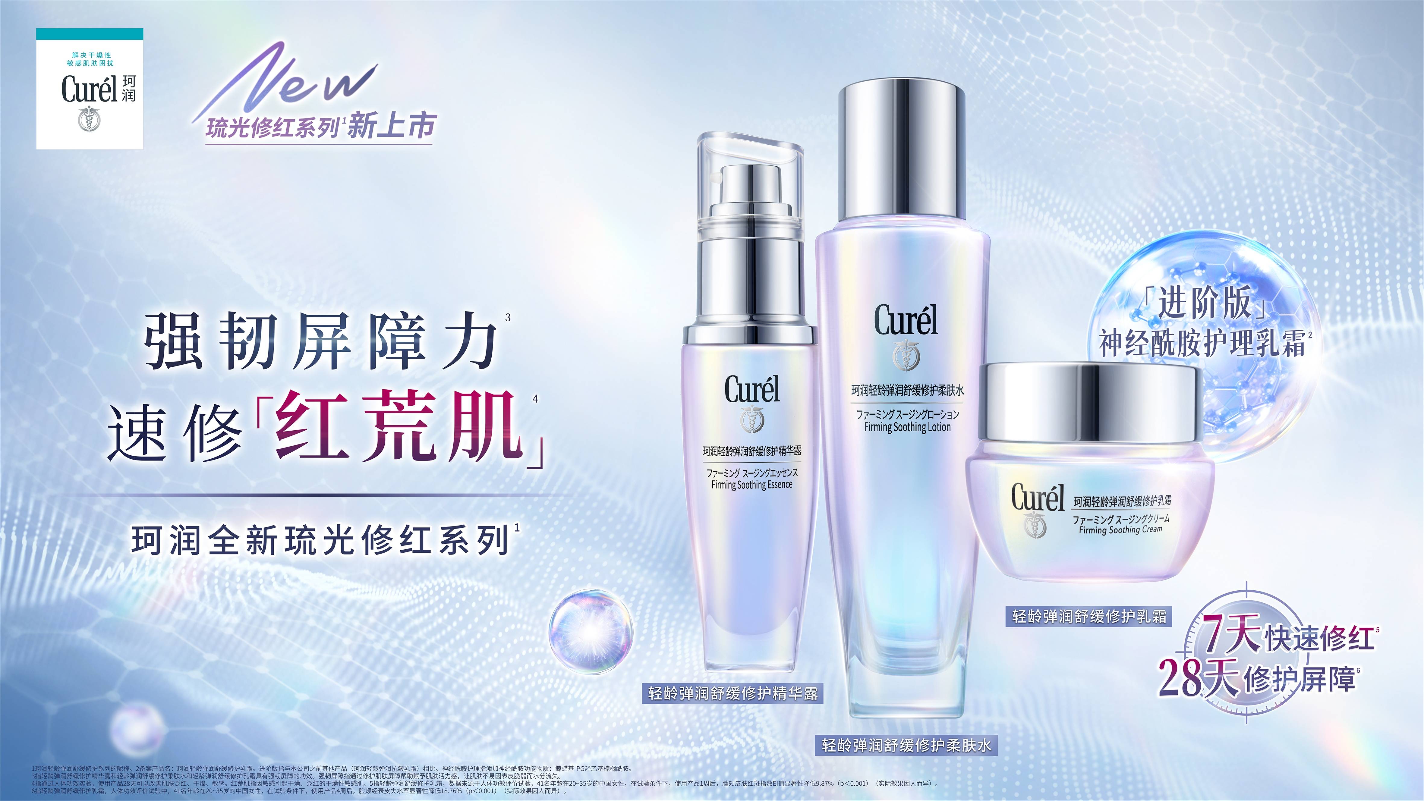 Curél珂润琉光修红系列新品上市，精准破译干敏肌“红荒”烦恼