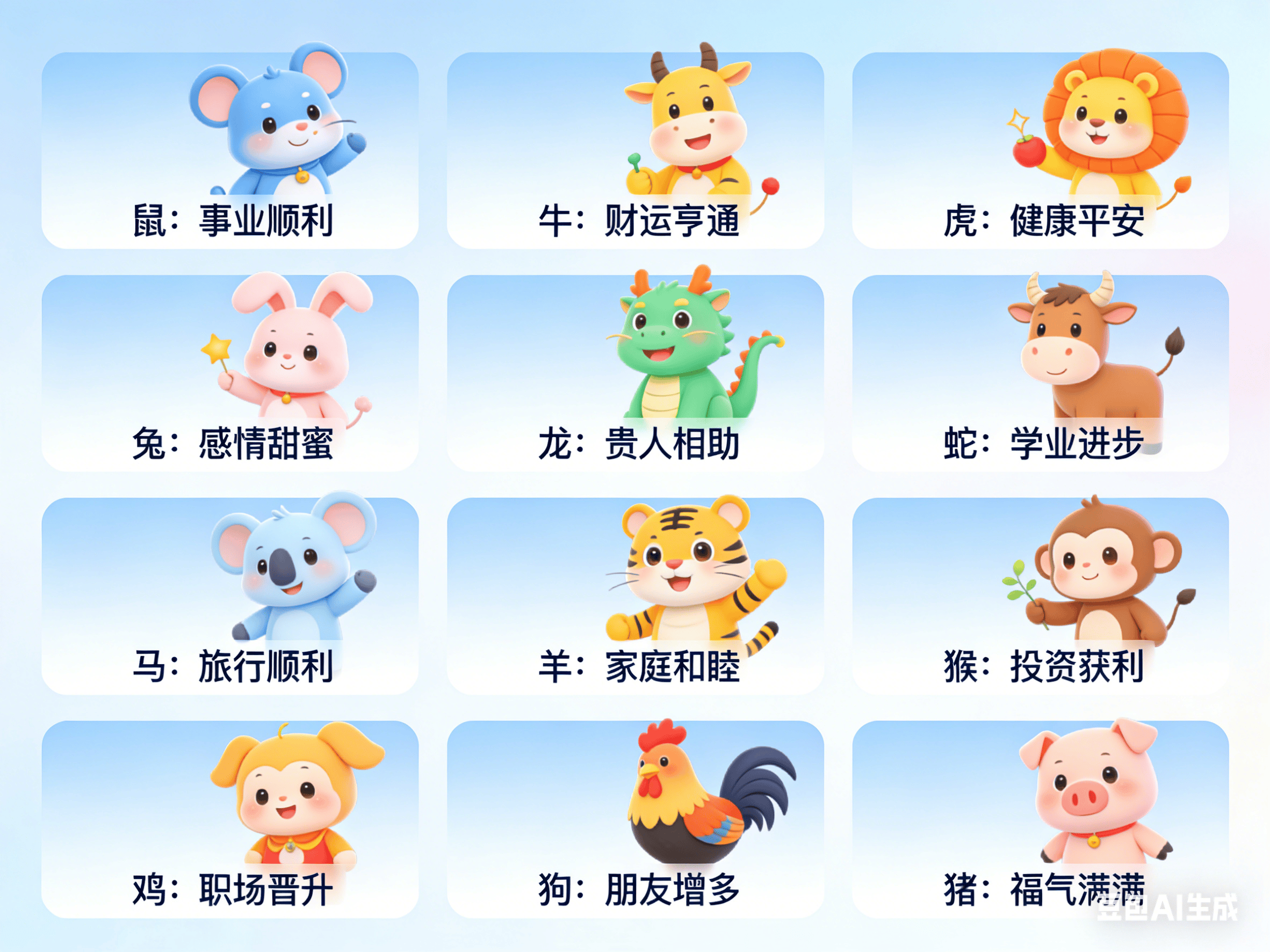生肖情感运势图片(十二生肖情感性格分析)
