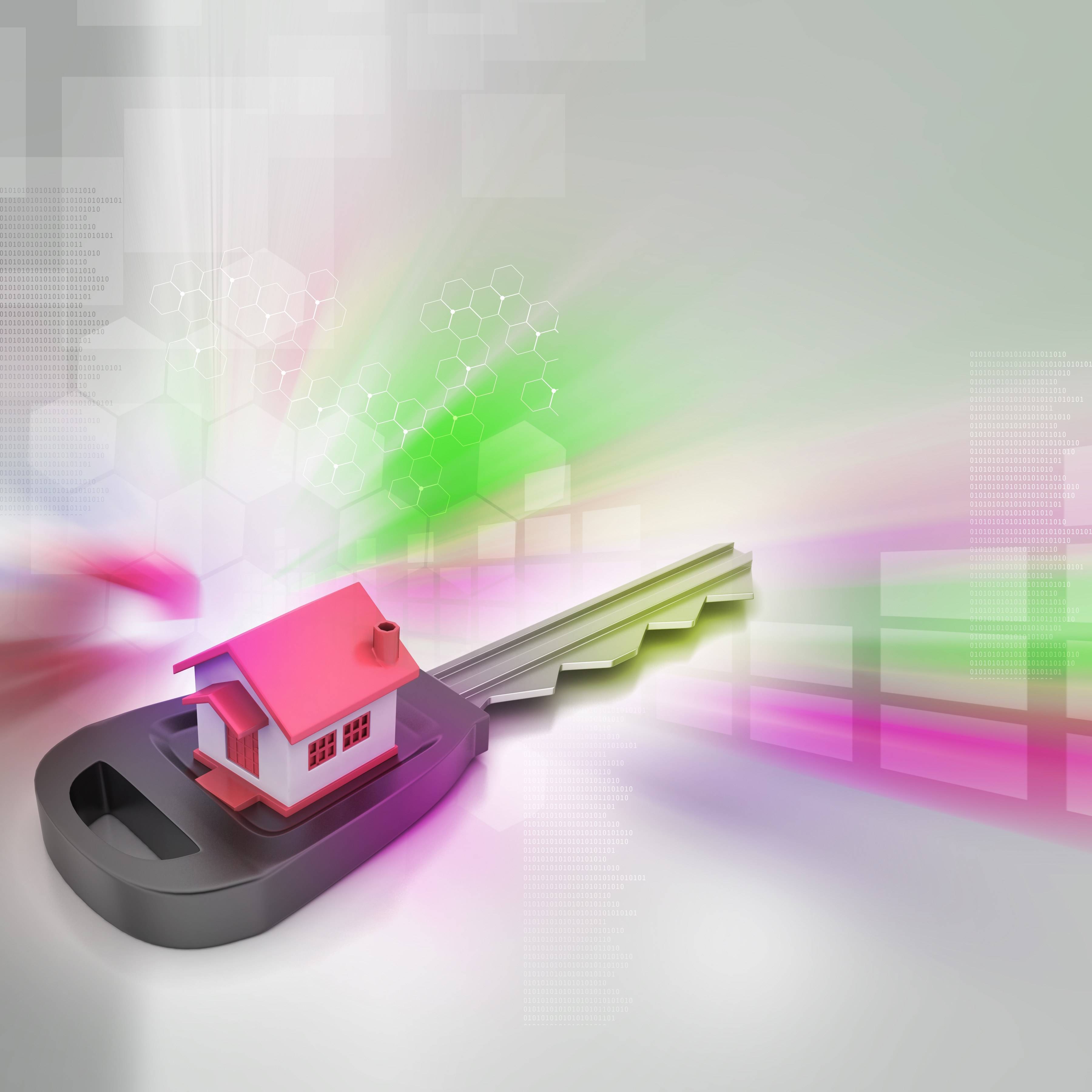 摄图网_329311019_3d 家与科商品建筑财产购物成功住宅贷款钥匙扣销售小屋(非企业商用).jpg