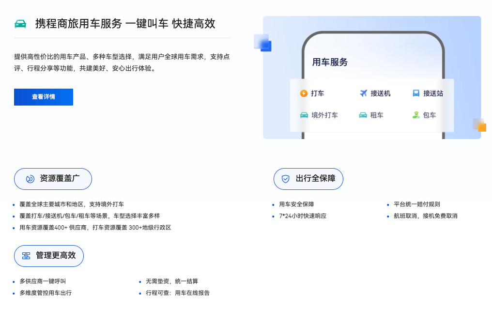 携程商旅用车服务