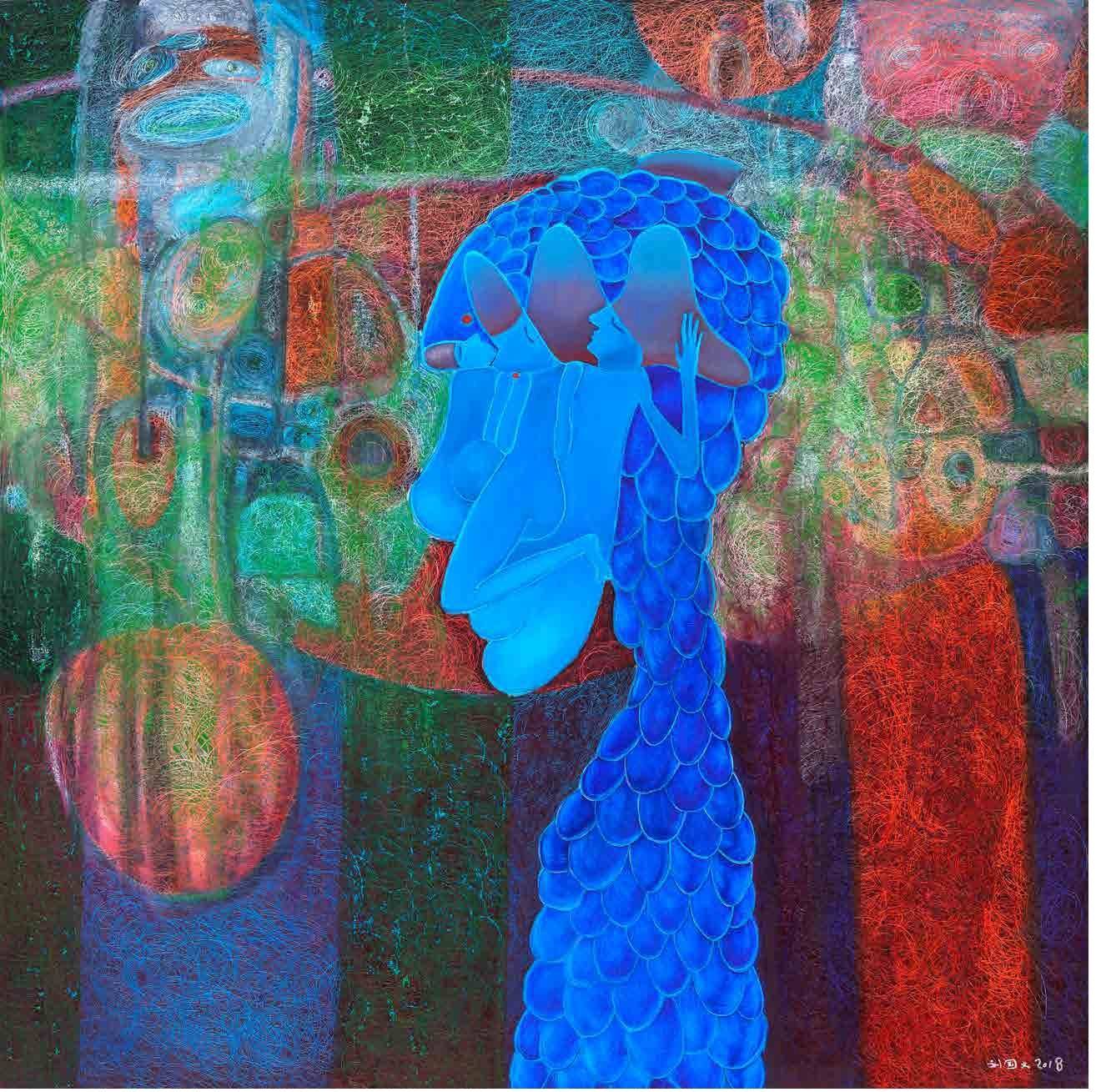 丢掉的南瓜灯 150x150cm　布面油画 2018.jpg