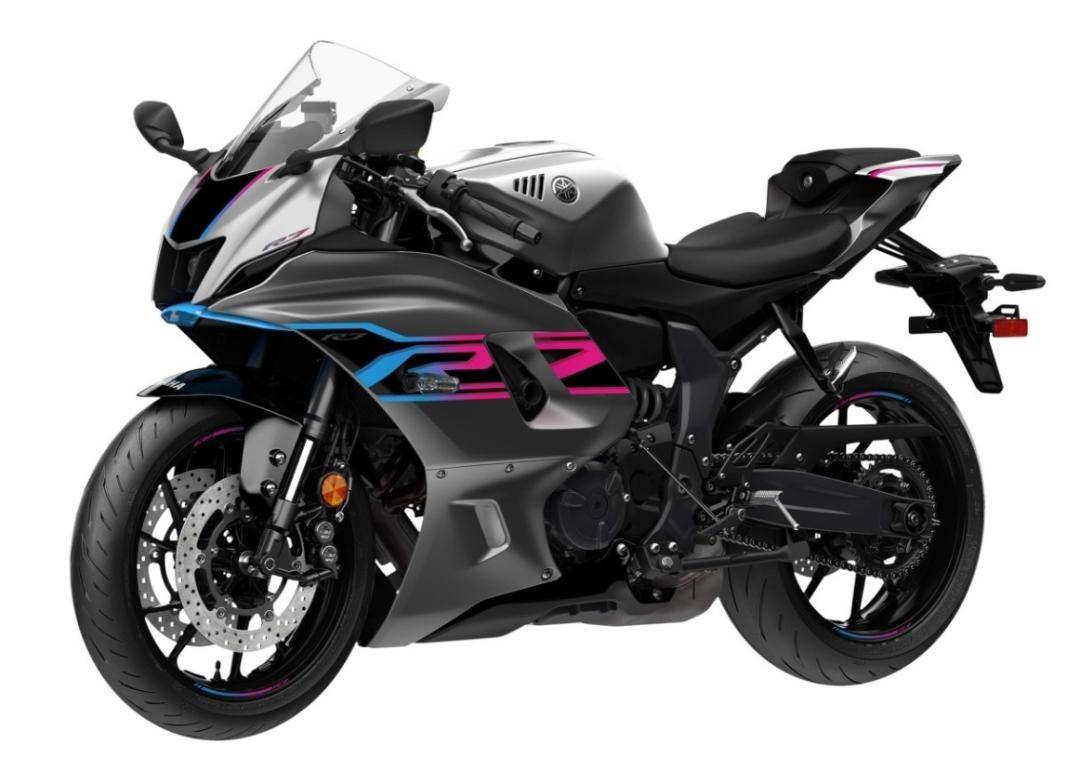 雅马哈yzf-r7也玩赛博风,蓝粉渐变更显时尚_搜狐汽车_搜狐网