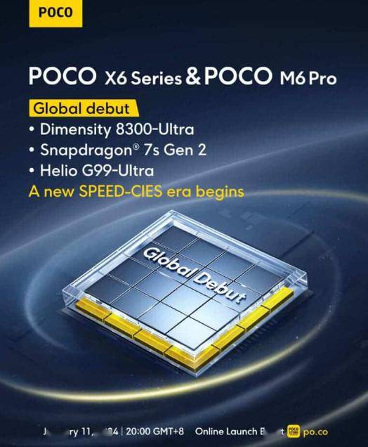 澎湃 OS 走向海外，小米 POCO X6 Pro 手机官宣 1 月 11 日发布 