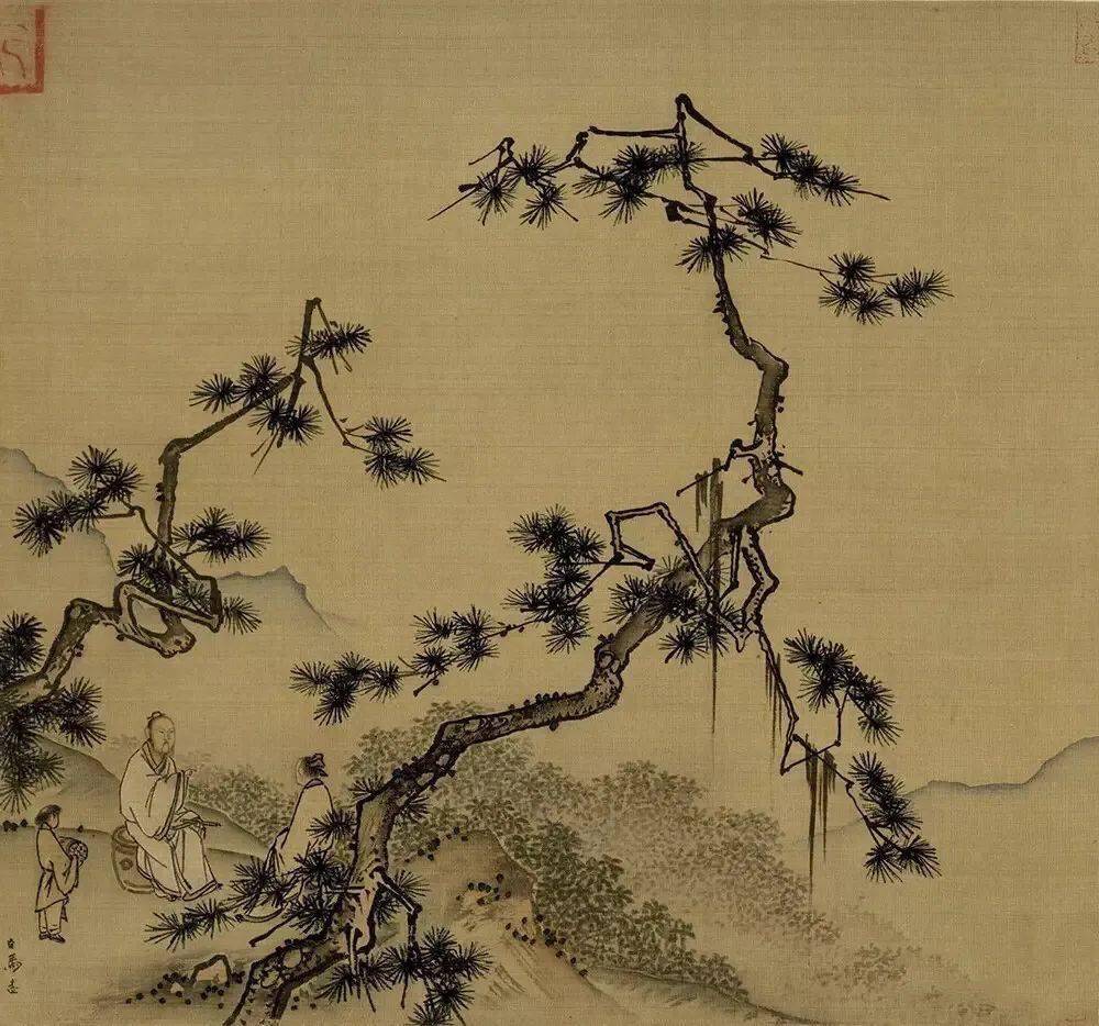 【中华文化】马远笔下的山水高士_李唐_笔法_一角