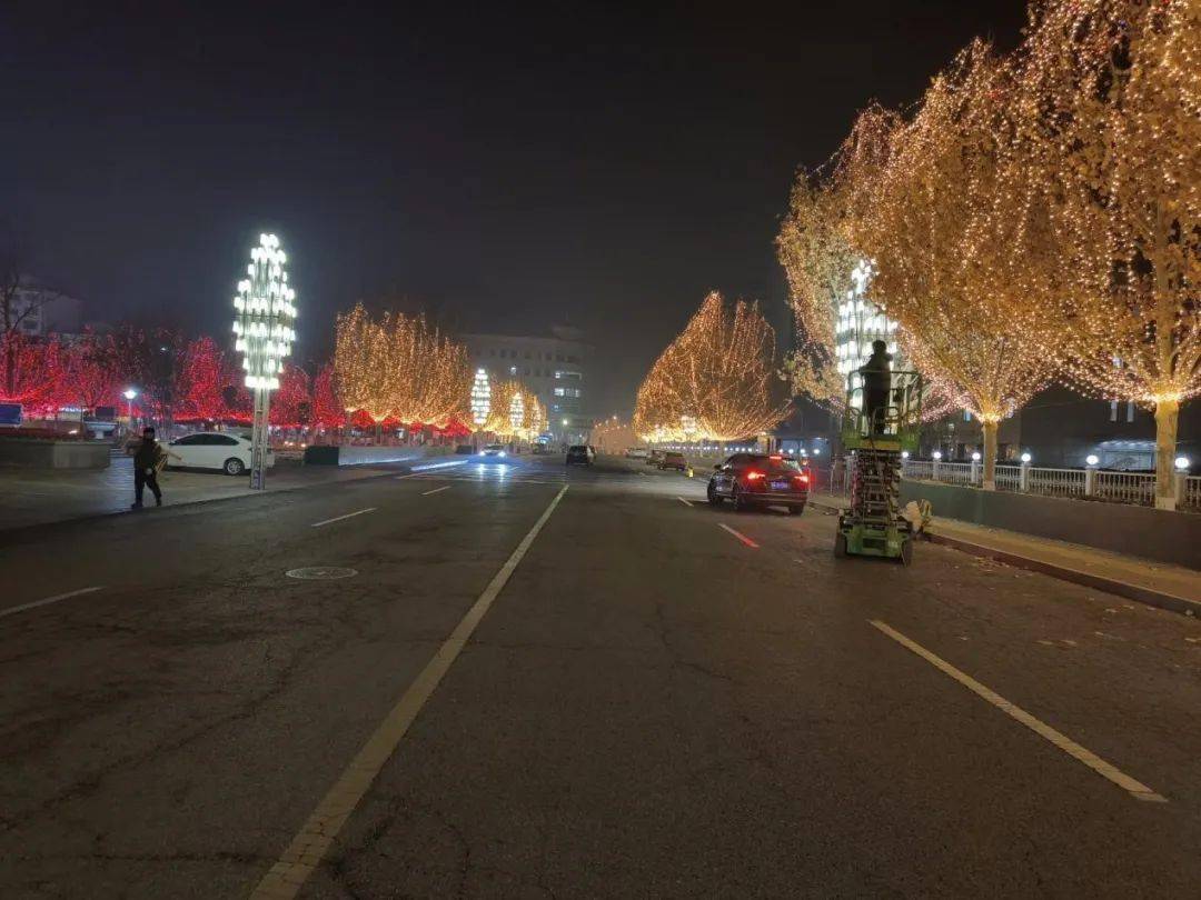 杨柳青广场夜景图片