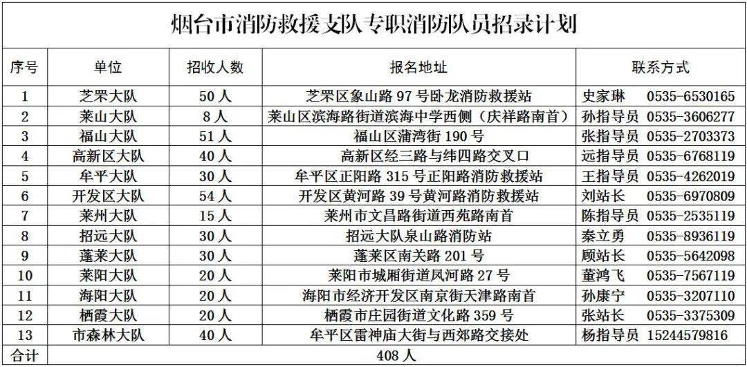 煙臺消防政府專職消防隊員招聘公告_體檢_工作日_救援