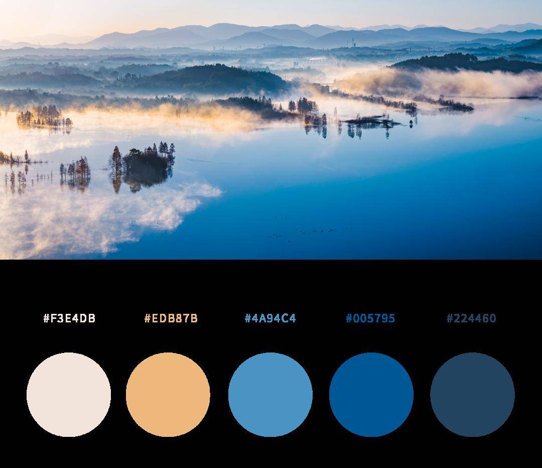 您收到一份来自常州天目湖的醉美配色表!_绿色_蓝色_颜色