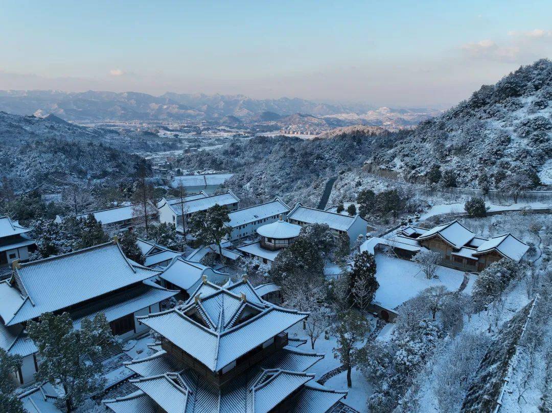 汉中天台山雪景图片