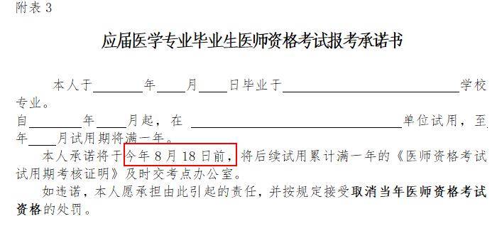 要求應屆醫學專業畢業生需提供《應屆醫學專業畢業生醫師資格考試報考