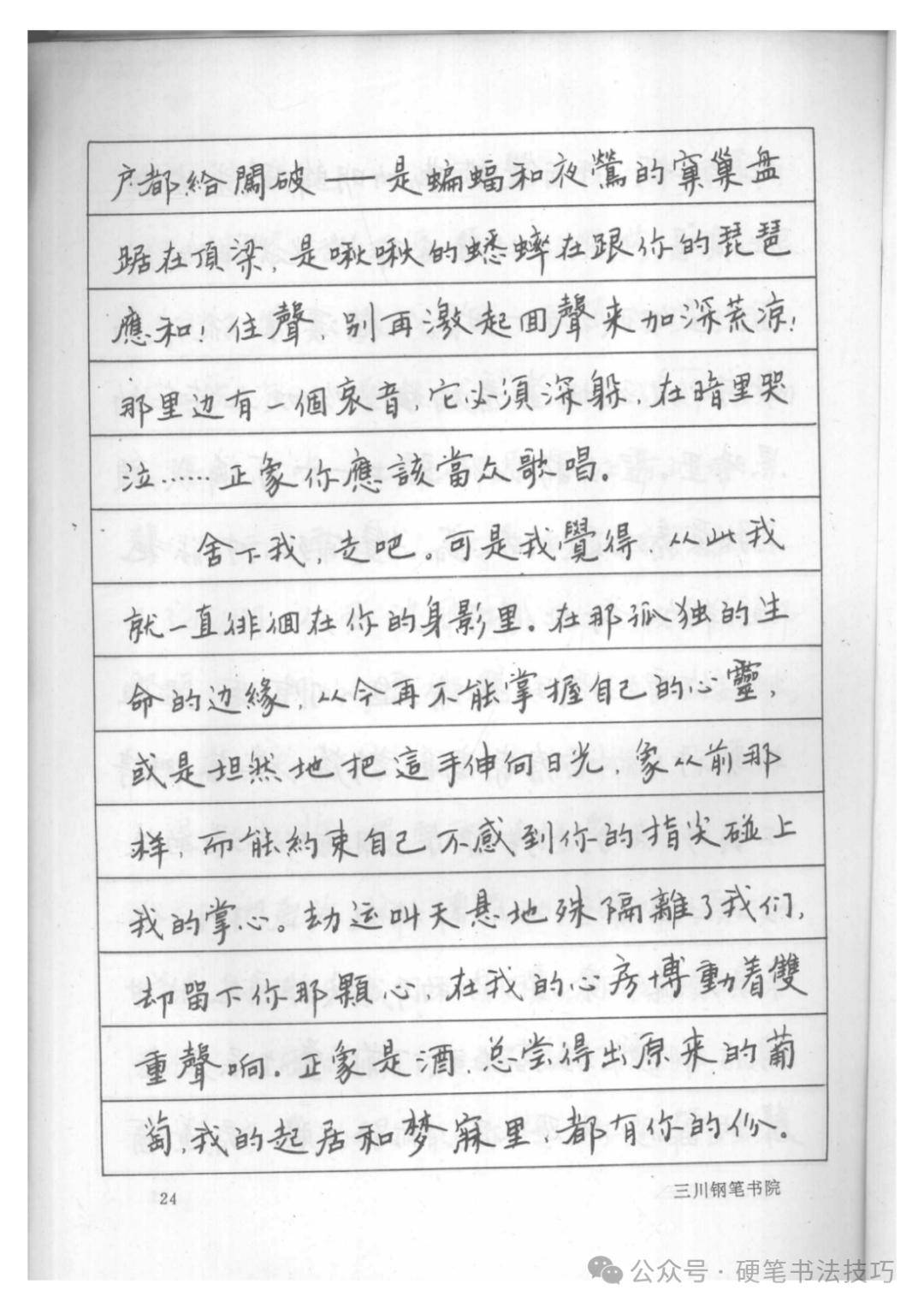 宗少林实用钢笔字帖图片