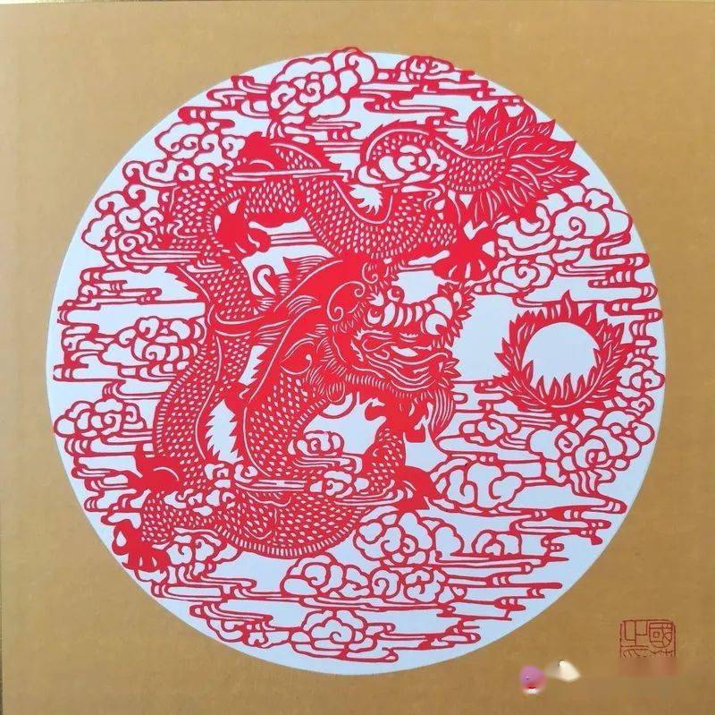 昌邑:看非遗剪纸里的"龙腾盛世"!_田国英_飞龙_创作