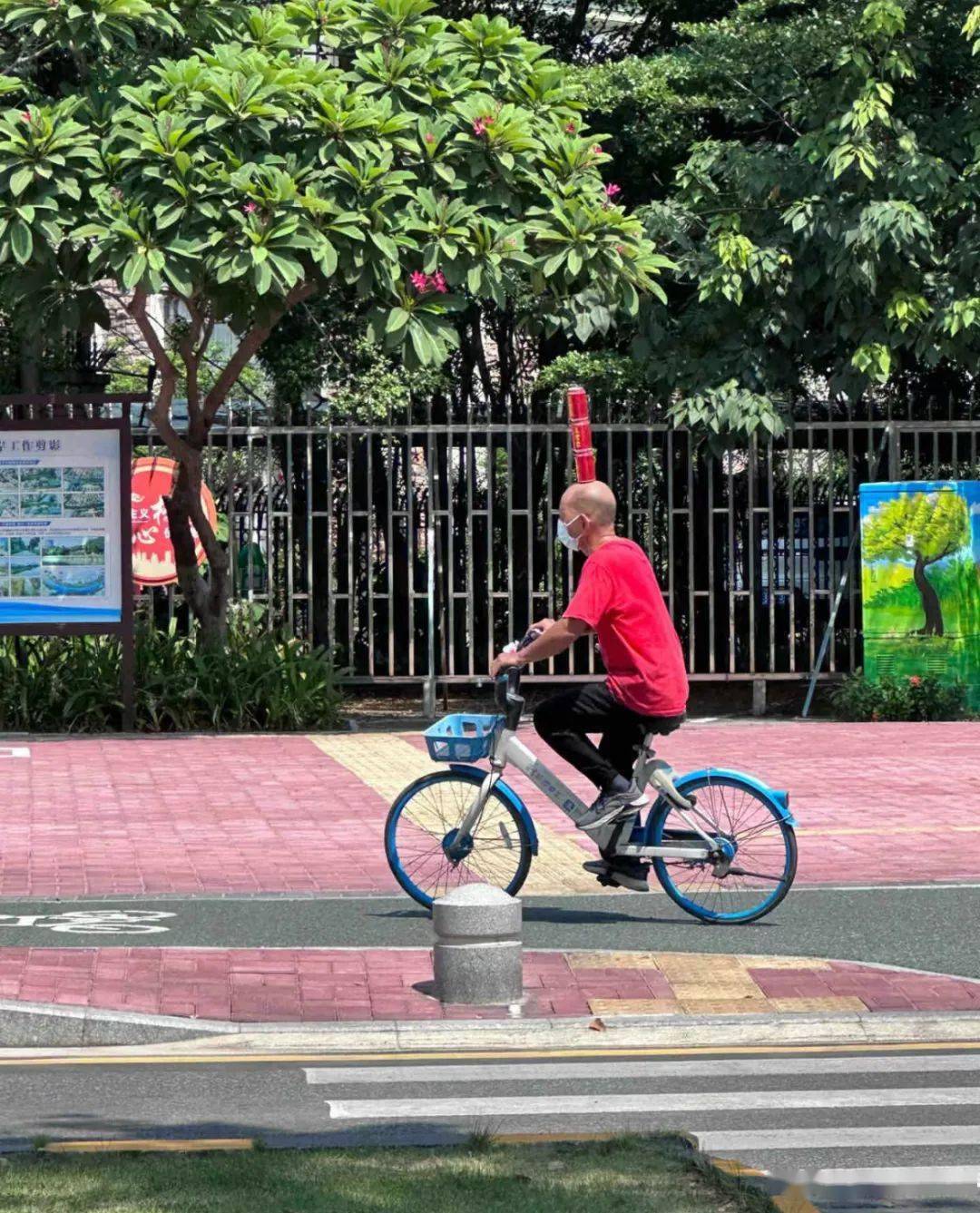 看了佛山阿叔骑自行车,才知道什么是高手在民间……_单车_武术_头顶