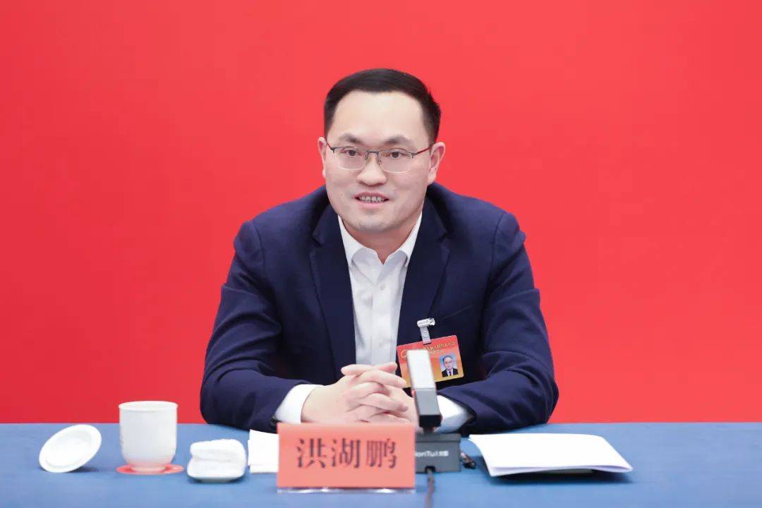 昨天下午,市委副书记,市长洪湖鹏来到市九届人大四次会议长兴代表团