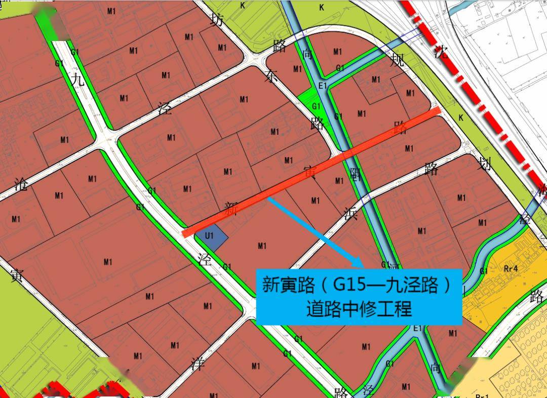 路段)道路新建工程位于九亭镇久富工业区内,长约469米,规划宽度20米