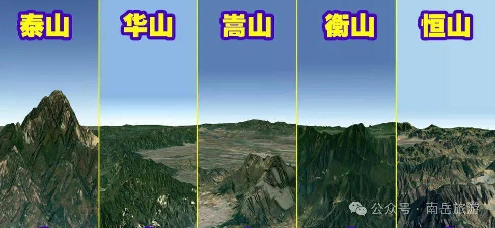 五岳名山位置图片