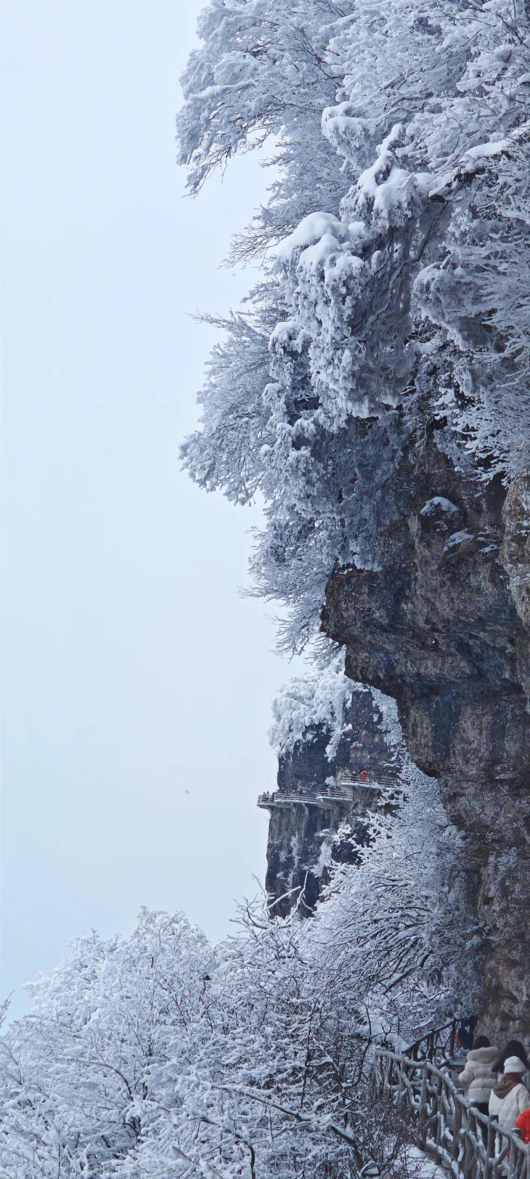 龙头山雪景照片图片