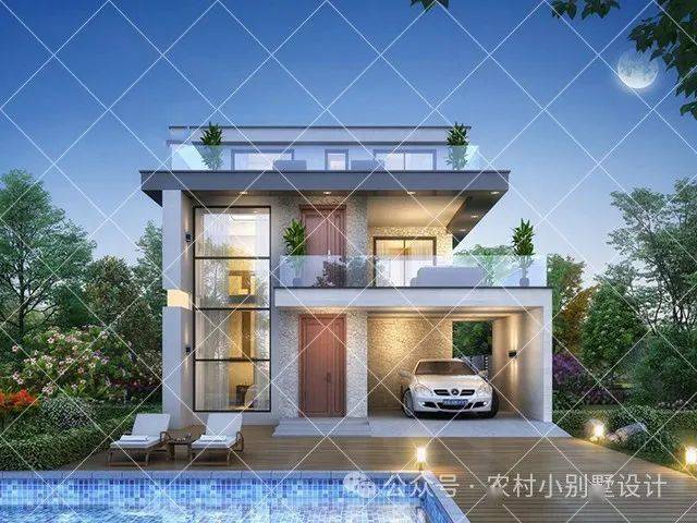 10款带车库的二层现代风别墅,年轻人最爱!村里建一栋惊艳十里八乡!