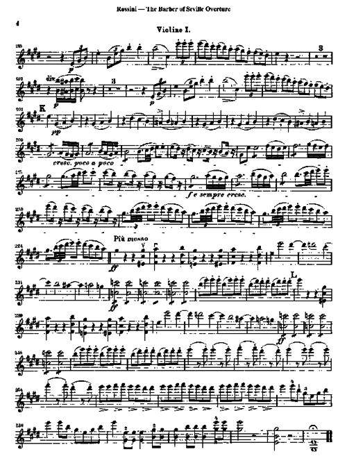 沁人心脾小提琴二重奏《塞维利亚理发师序曲》附小提琴谱_歌剧_乐谱