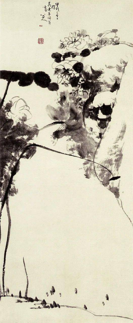 八大山人画荷花水鸟,潇洒淋漓_作品_国画_艺术