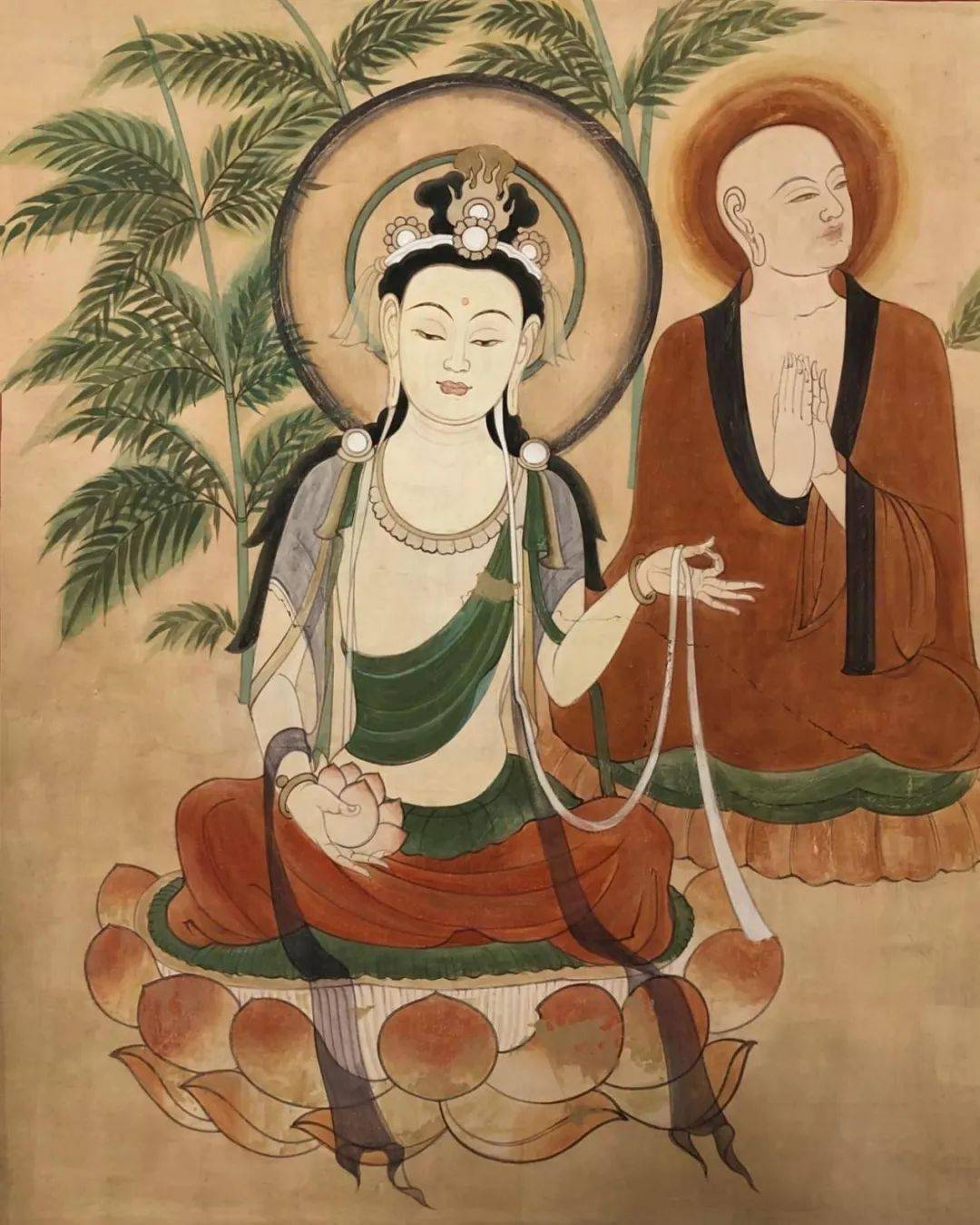 61幅高山笔下的敦煌石窟壁画_尺寸_年份_菩萨